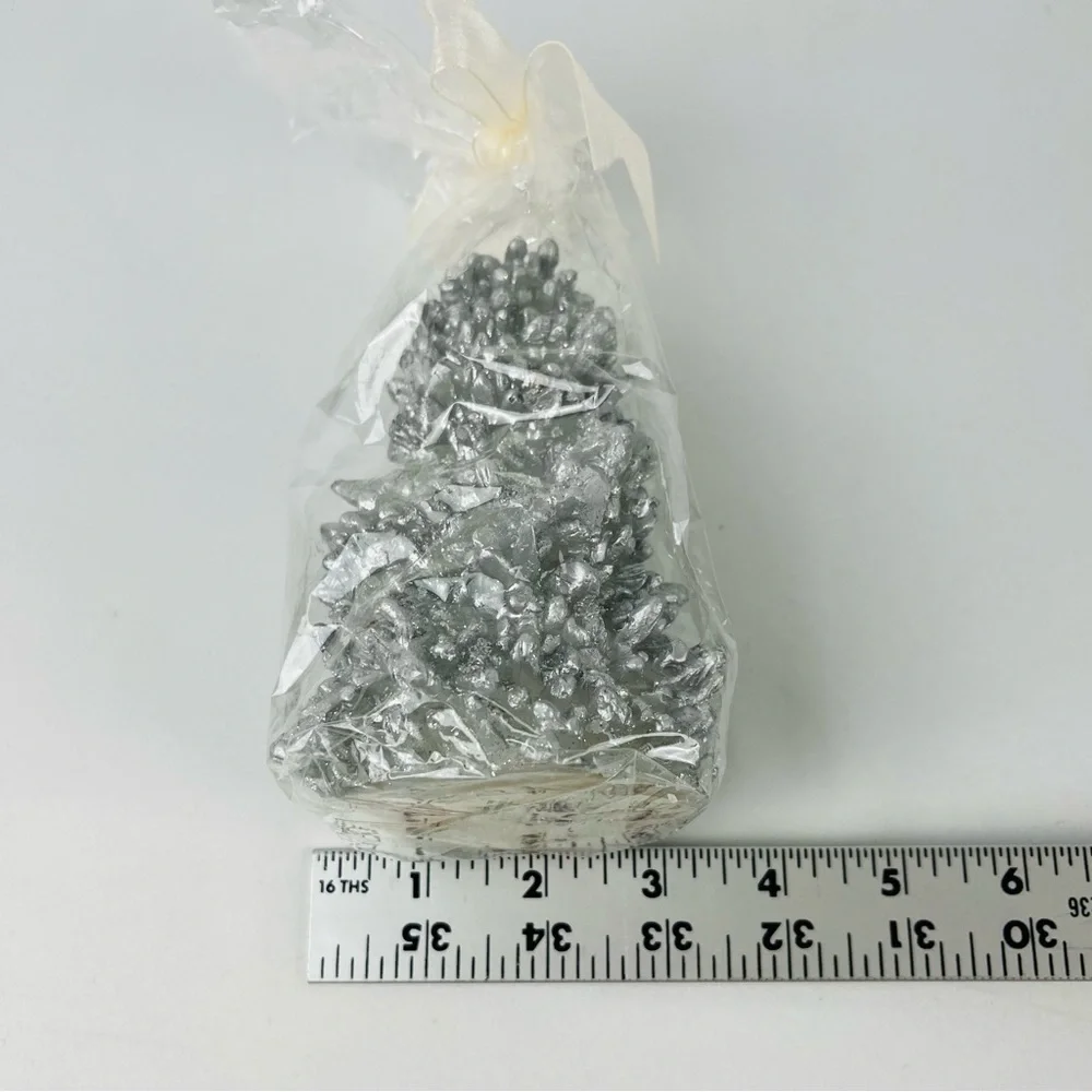 NEW Living Quarters Christmas Tree Candles - Silver Bling - Set of 3